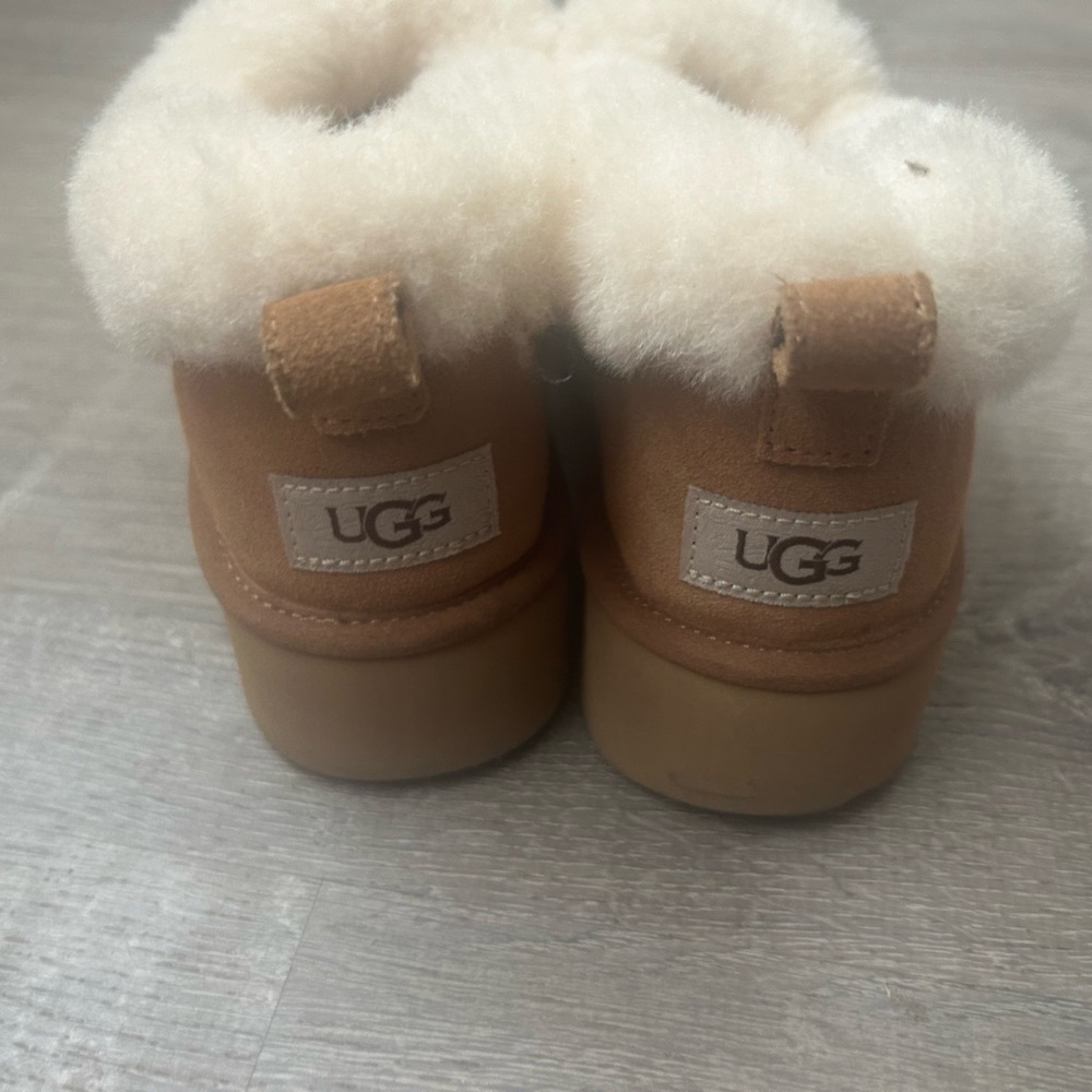 UGG Brown and Cream Shearling Boots